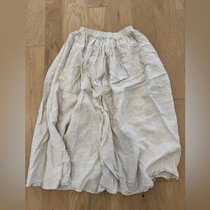 DISSH cream linen maxi skirt